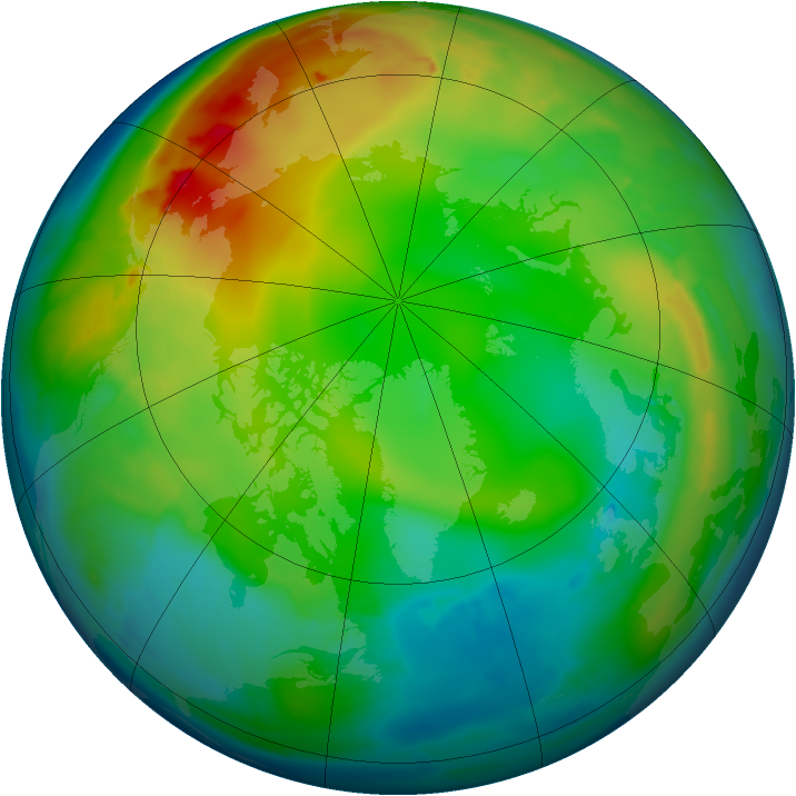 Arctic ozone map for 14 December 2014